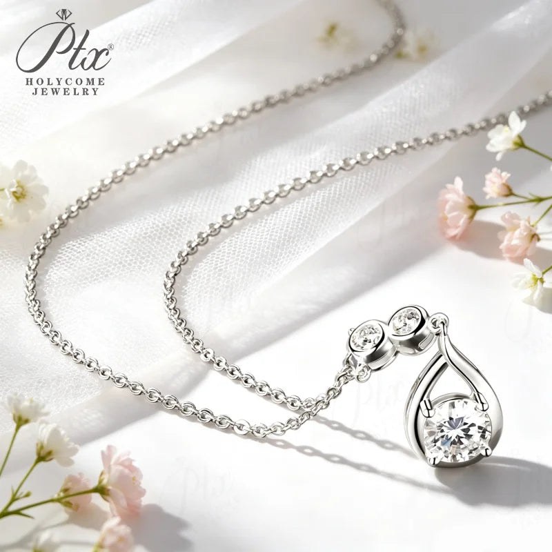 0.5-1ct Round Moissanite Necklace