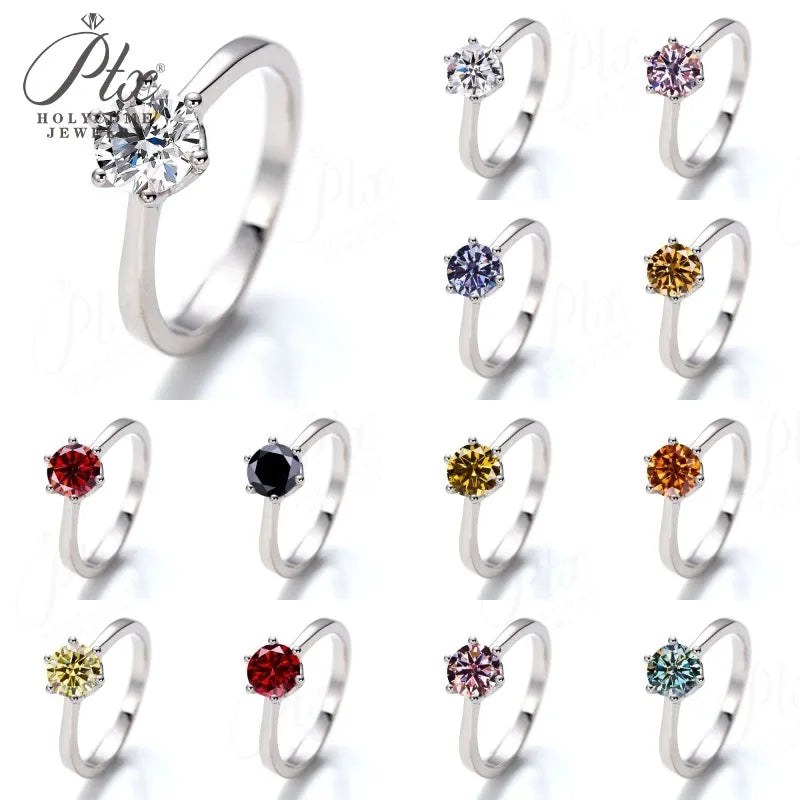 1ct Round Birthstone Moissanite Ring — view 3