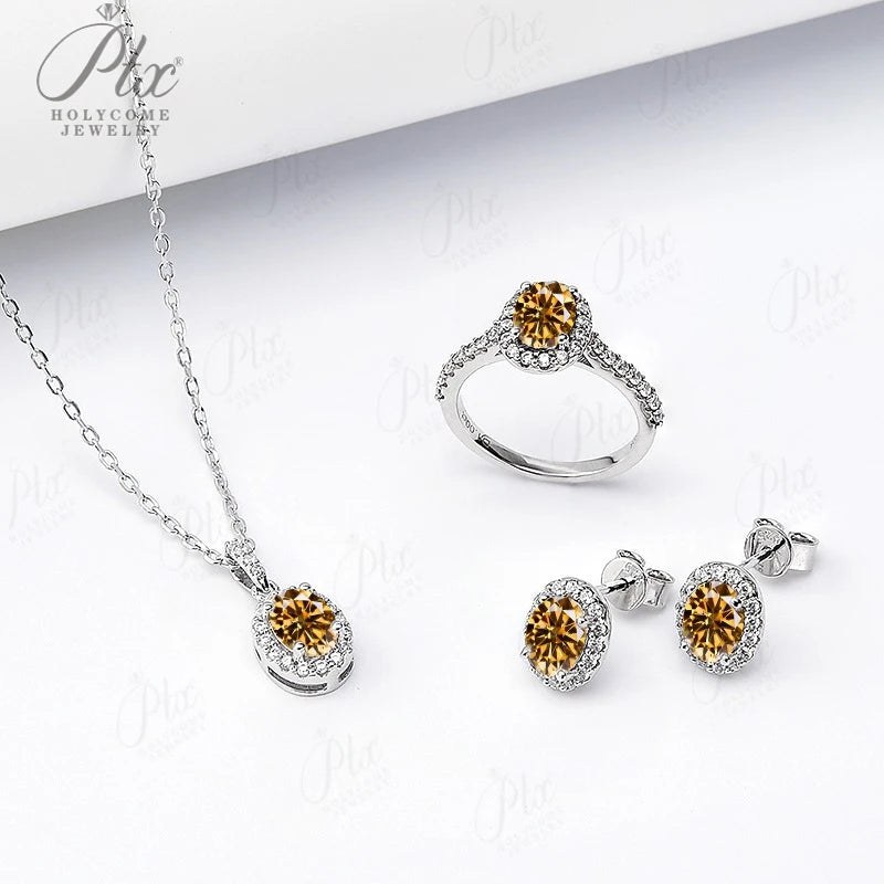 1ct Round Moissanite Earrings — view 2
