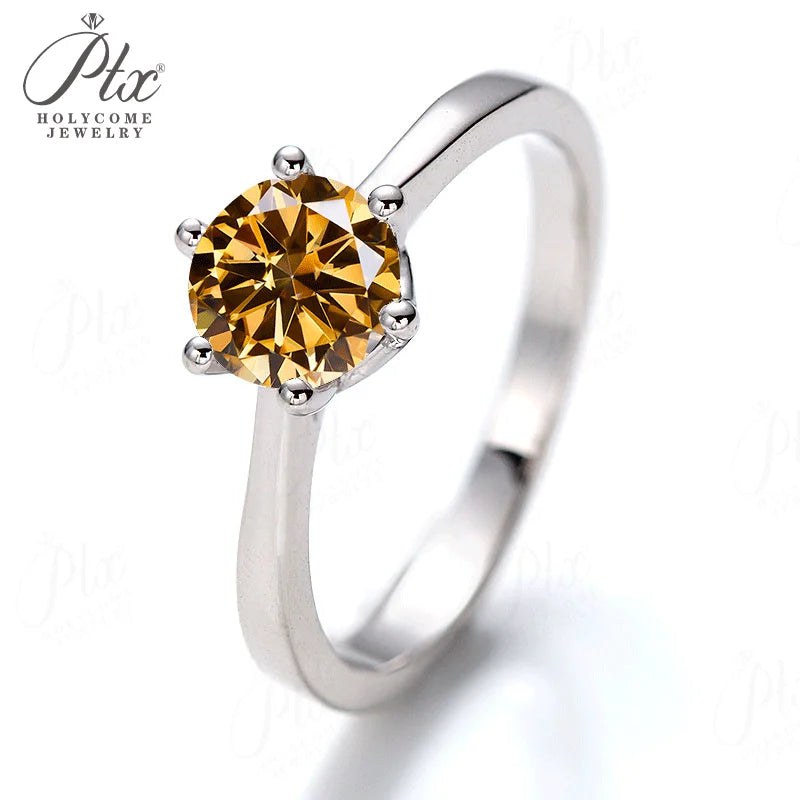 1ct Round Moissanite Ring in 925 Silver — view 3
