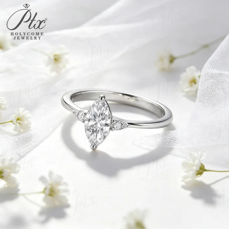 2ct Marquise Moissanite Ring in 10K Gold