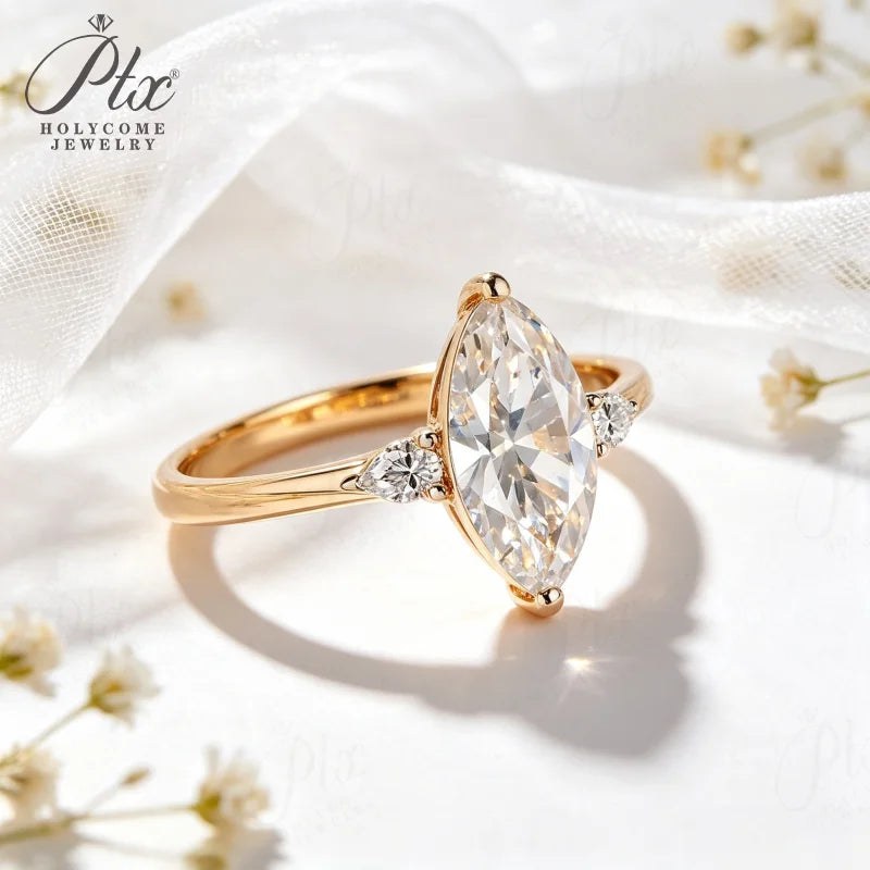 3ct Marquise Moissanite Ring
