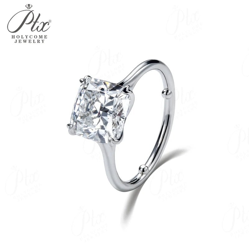 3ct Radiant Moissanite Ring — view 2
