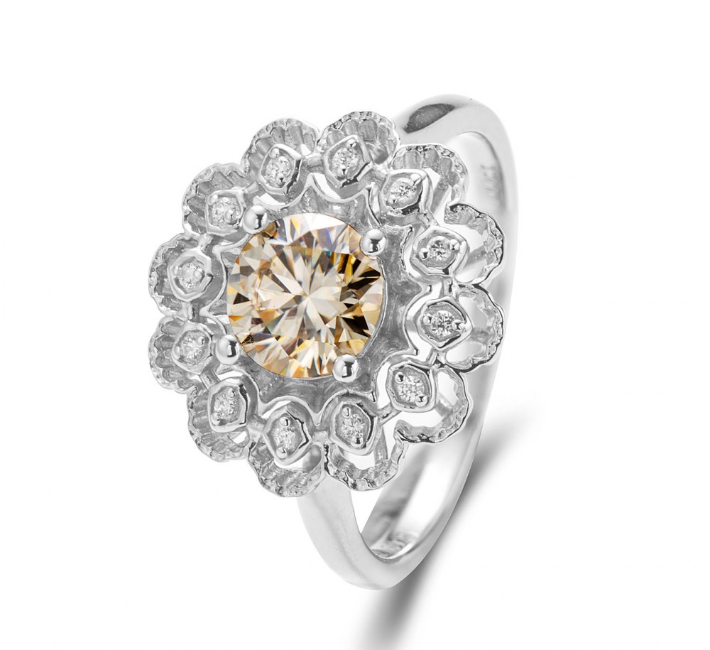 Champagne Moissanite Ring YS0009