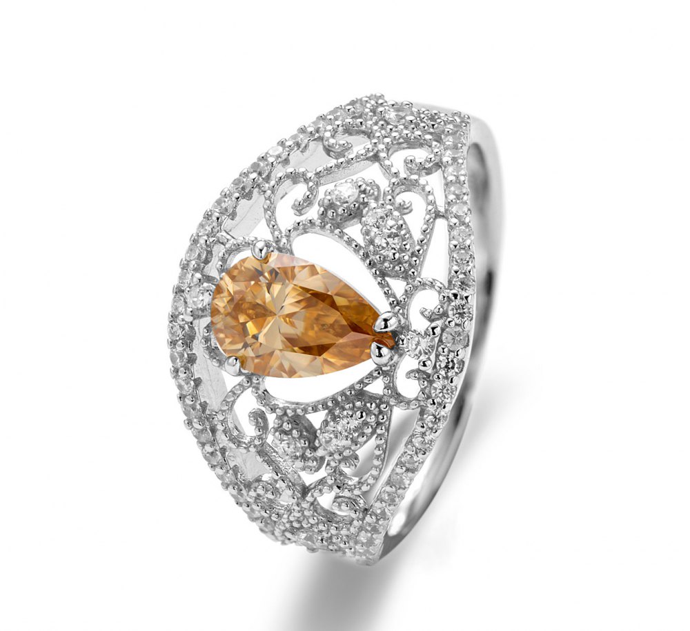 Champagne Moissanite Ring YS0014