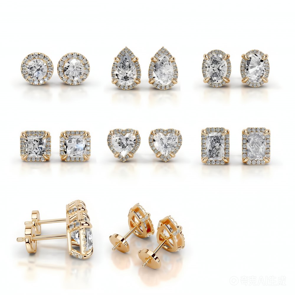 D-Color Moissanite Earrings MC102 — view 3