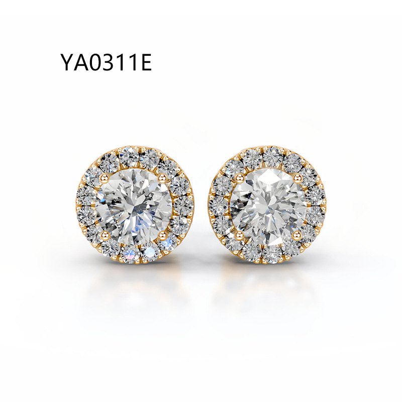 D-Color Moissanite Earrings MC102 — view 4