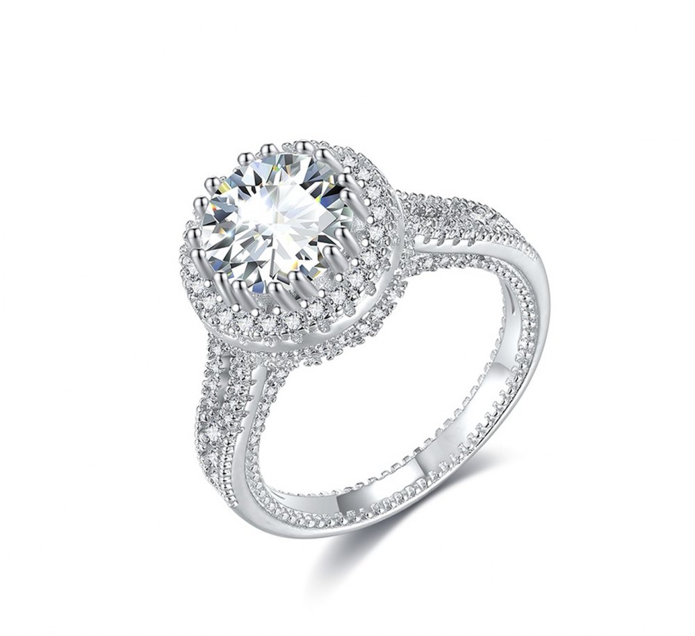 D-Color Moissanite Ring 11078