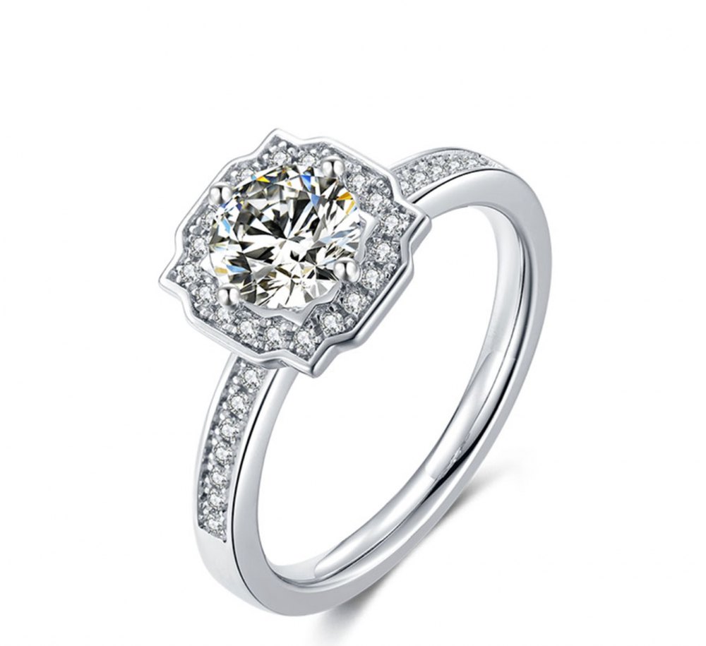 D-Color Moissanite Ring MA035