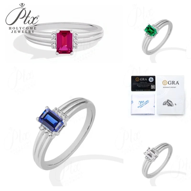 Lab-Grown Colombian Emerald Ring