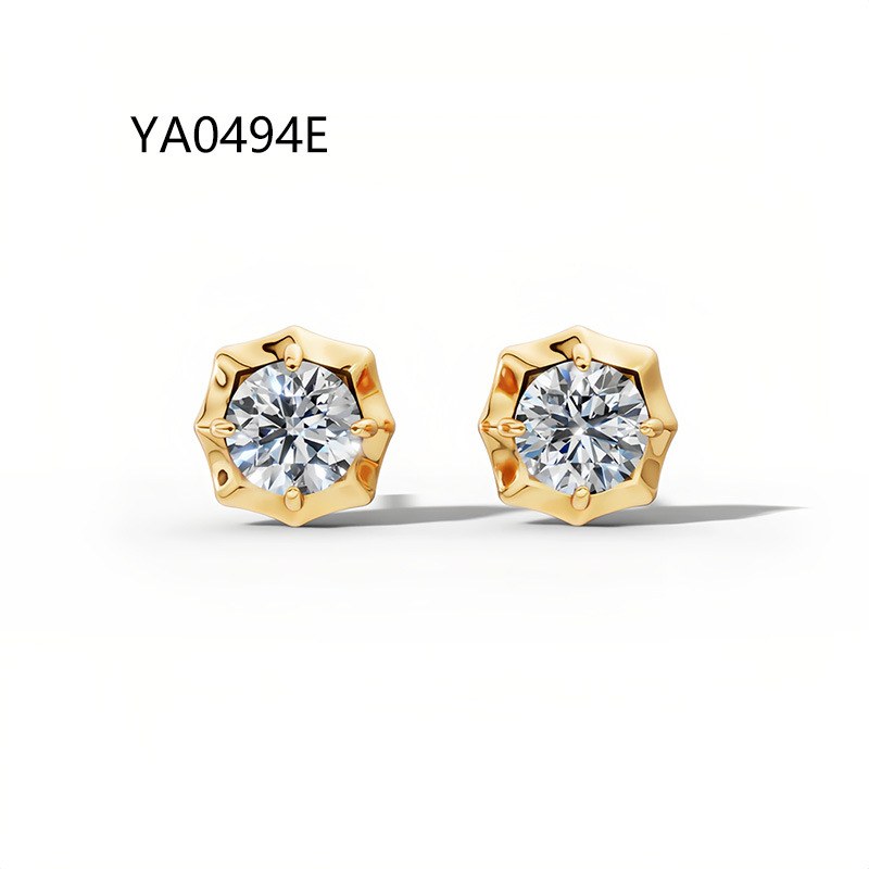 Lab-Grown Emerald Drop Earrings — view 4