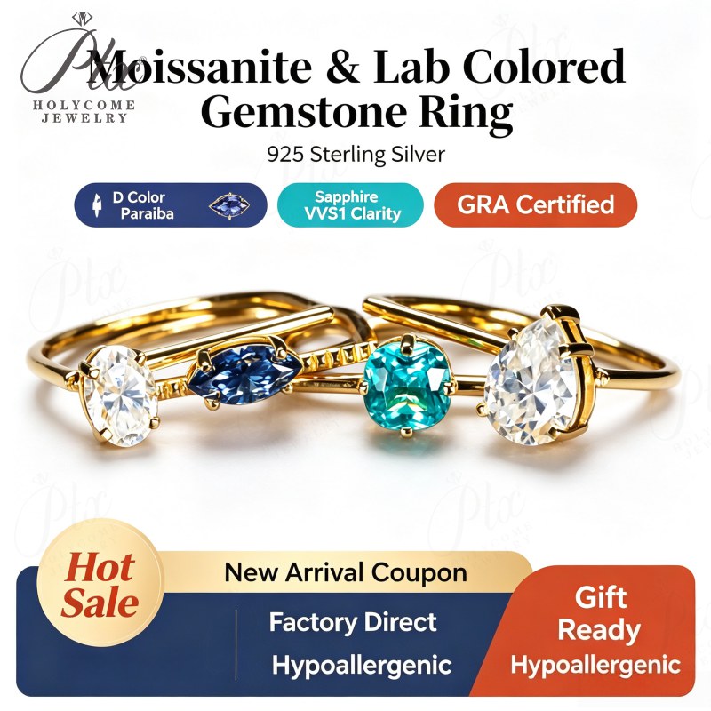 Lab-Grown Sapphire Ring