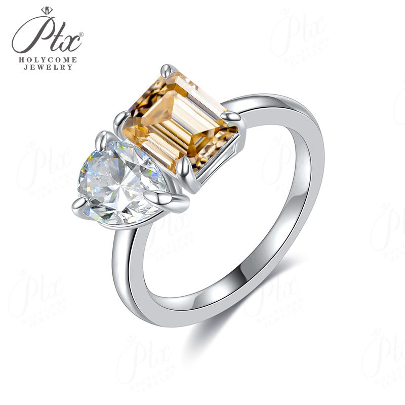 Moissanite Ring, GRA Certified