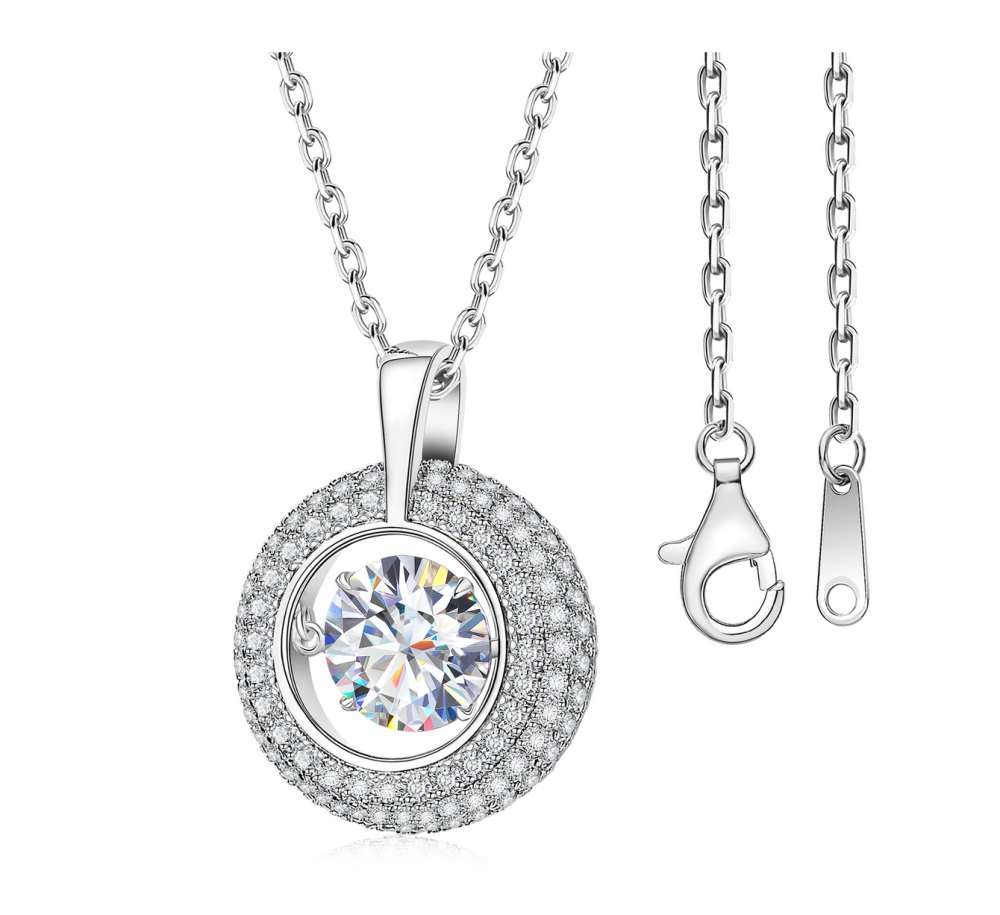 Multi-Colored Moissanite Necklace MB068