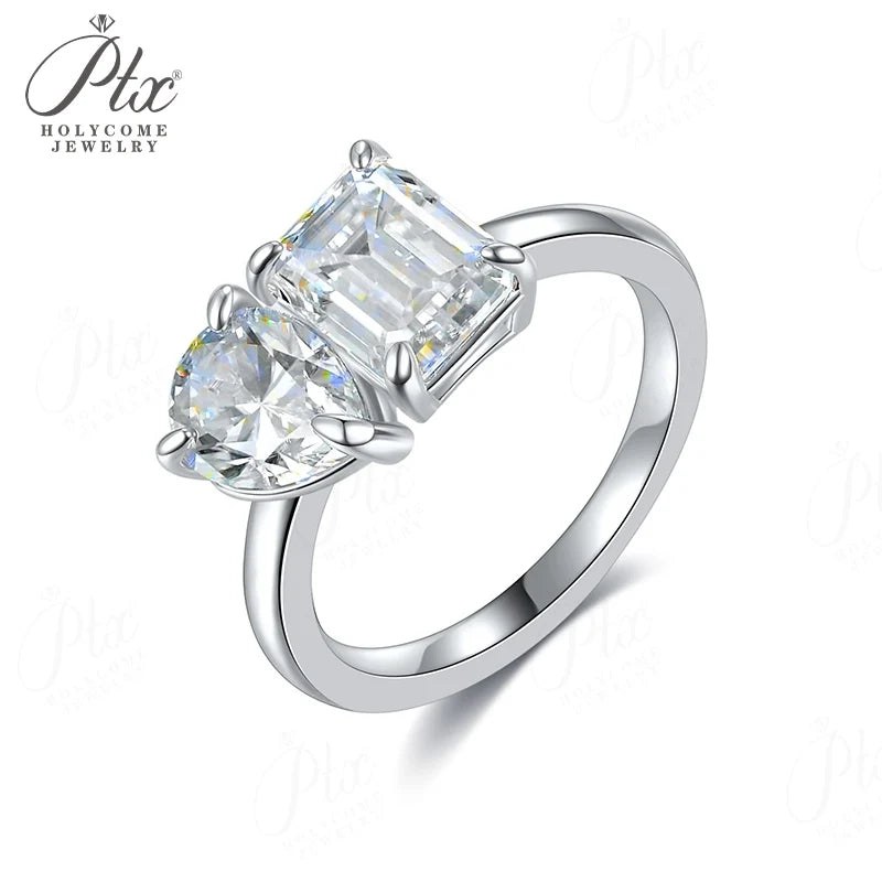 Pear Moissanite Ring