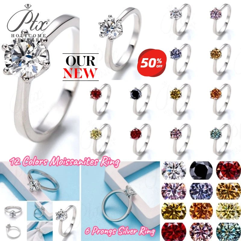 Round Couple Moissanite Ring