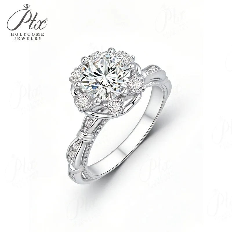 Round Eternity Moissanite Ring — view 3