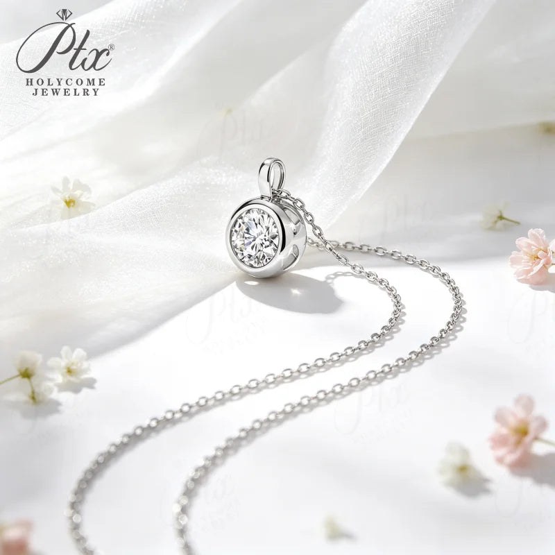 Round Moissanite Necklace